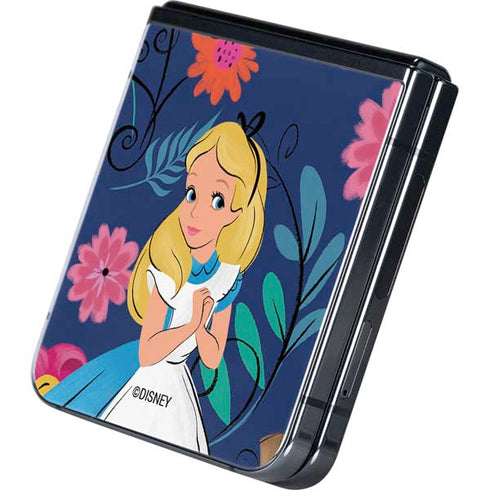 Disney Alice in Wonderland (animated) Floral Print Galaxy Z Flip5 5G Skin
