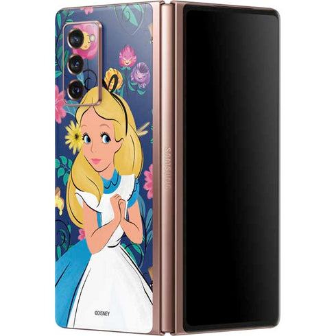 Disney Alice in Wonderland (animated) Floral Print Galaxy Z Fold2 5G Skin