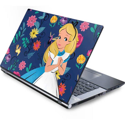 Disney Alice in Wonderland (animated) Floral Print Generic Laptop Skin
