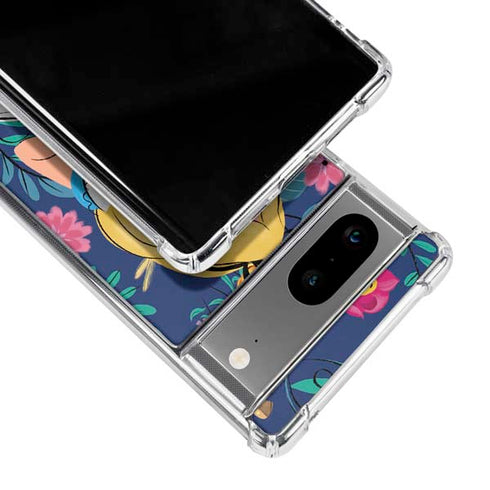 Disney Alice in Wonderland (animated) Floral Print Google Pixel 8 Clear Case