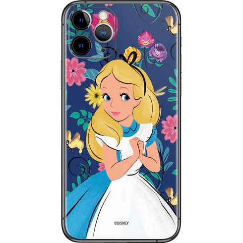 Disney Alice in Wonderland (animated) Floral Print iPhone 11 Pro Skin