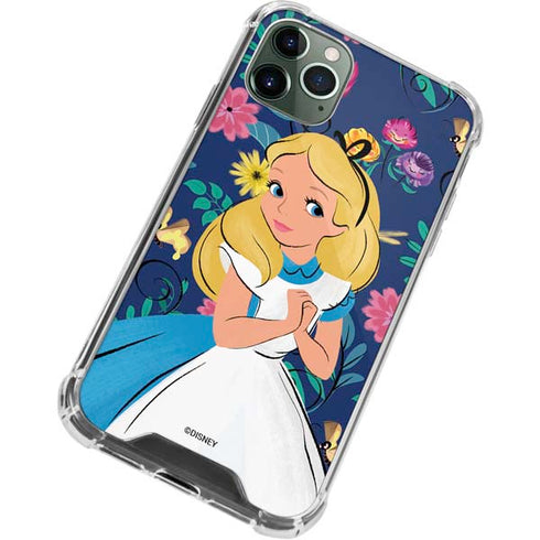 Disney Alice in Wonderland (animated) Floral Print iPhone 12 Pro Clear Case