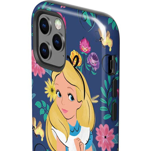 Disney Alice in Wonderland (animated) Floral Print iPhone 12 Pro Impact Case