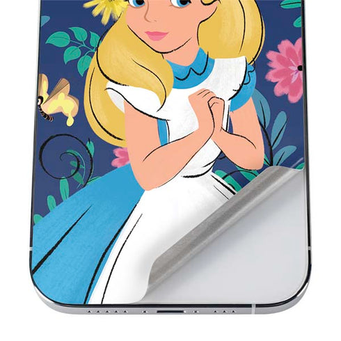 Disney Alice in Wonderland (animated) Floral Print iPhone 12 Pro Skin