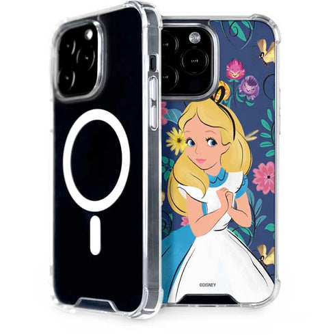 Disney Alice in Wonderland (animated) Floral Print iPhone 13 Pro Max MagSafe Case