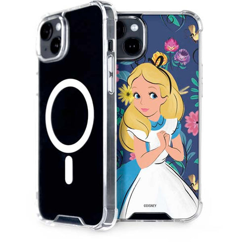 Disney Alice in Wonderland (animated) Floral Print iPhone 14 MagSafe Case