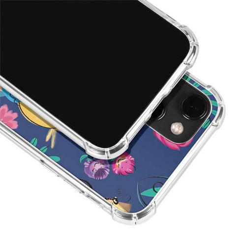 Disney Alice in Wonderland (animated) Floral Print iPhone 14 Plus Clear Case