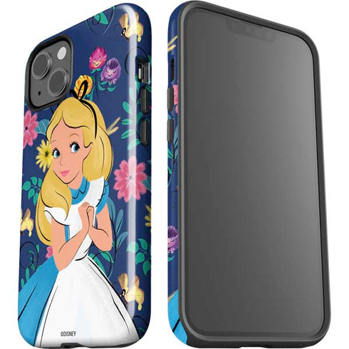 Disney Alice in Wonderland (animated) Floral Print iPhone 15 Impact Case