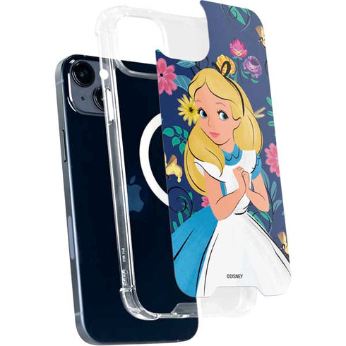 Disney Alice in Wonderland (animated) Floral Print iPhone 15 Plus MagSafe Case