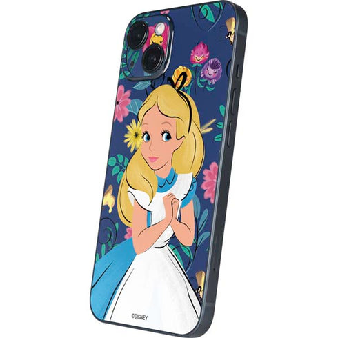 Disney Alice in Wonderland (animated) Floral Print iPhone 14 Plus Skin