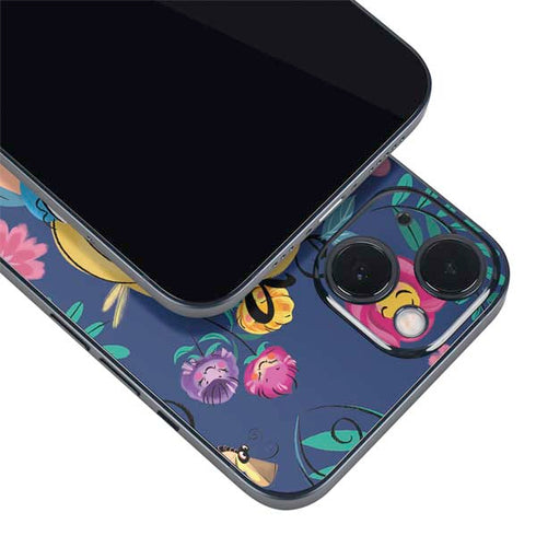 Disney Alice in Wonderland (animated) Floral Print iPhone 15 Plus Skin