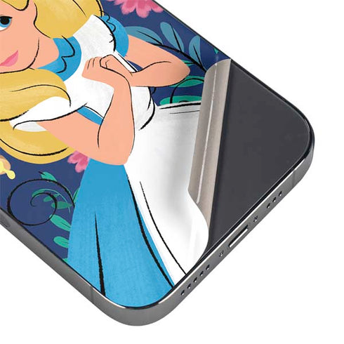 Disney Alice in Wonderland (animated) Floral Print iPhone 14 Pro Max Skin