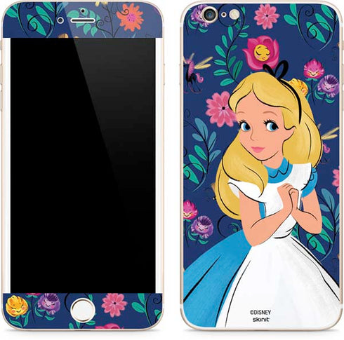 Disney Alice in Wonderland (animated) Floral Print iPhone 6/6s Plus Skin