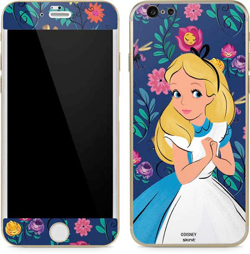 Disney Alice in Wonderland (animated) Floral Print iPhone 6/6s Skin