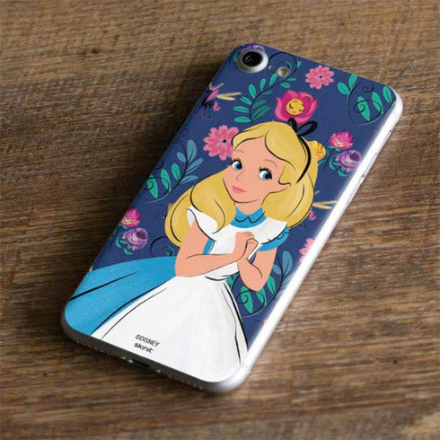 Disney Alice in Wonderland (animated) Floral Print iPhone 8 Skin
