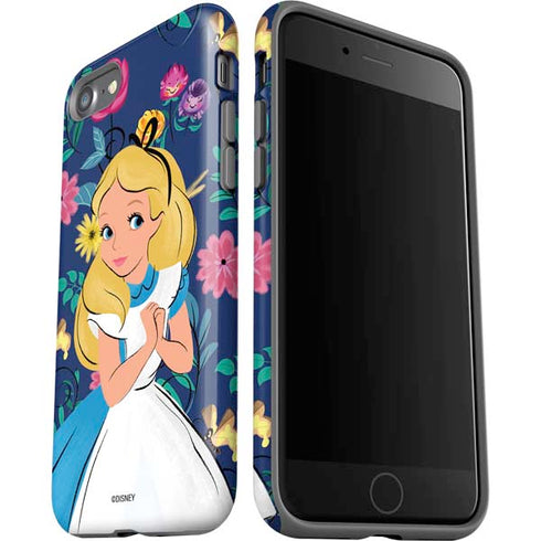 Disney Alice in Wonderland (animated) Floral Print iPhone SE (2nd & 3rd Gen) Pro Case