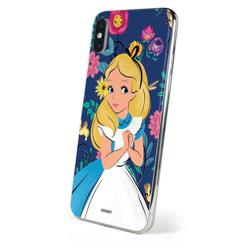 Disney Alice in Wonderland (animated) Floral Print iPhone X Skin