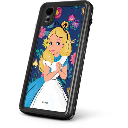 Disney Alice in Wonderland (animated) Floral Print iPhone XR Waterproof Case
