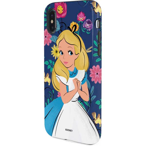 Disney Alice in Wonderland (animated) Floral Print iPhone XS Pro Case