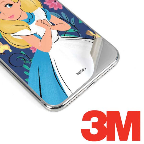 Disney Alice in Wonderland (animated) Floral Print iPhone XS Skin