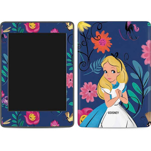 Disney Alice in Wonderland (animated) Floral Print Amazon Kindle Skin