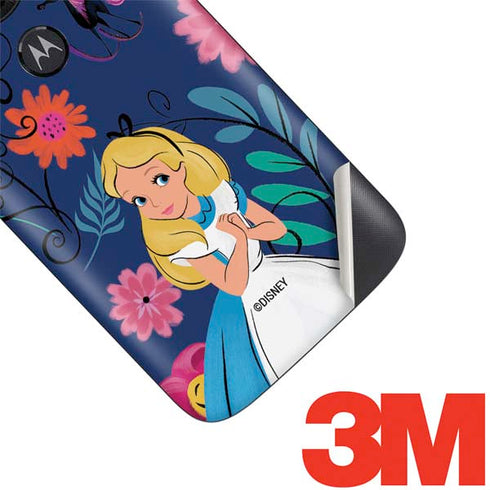Disney Alice in Wonderland (animated) Floral Print Moto E5 Play Skin