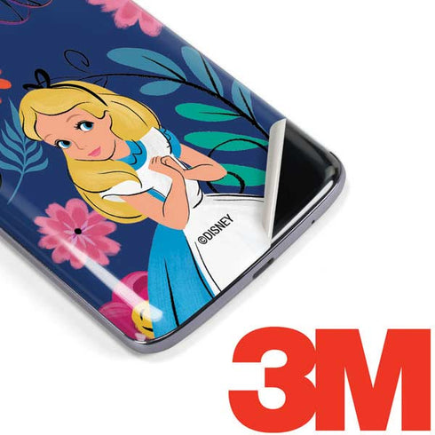 Disney Alice in Wonderland (animated) Floral Print Moto E5 Plus Skin