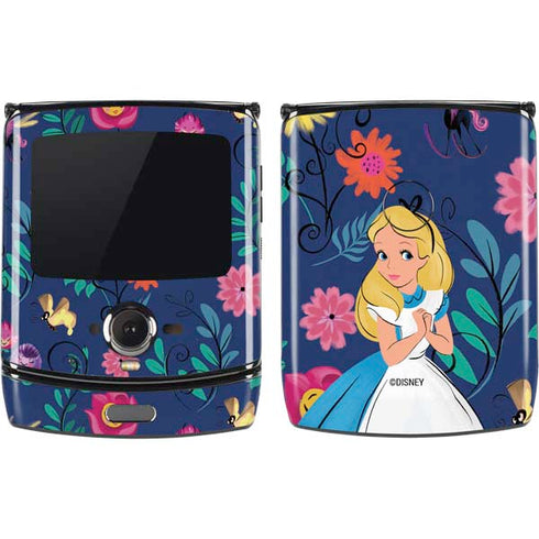Disney Alice in Wonderland (animated) Floral Print Motorola RAZR Skin
