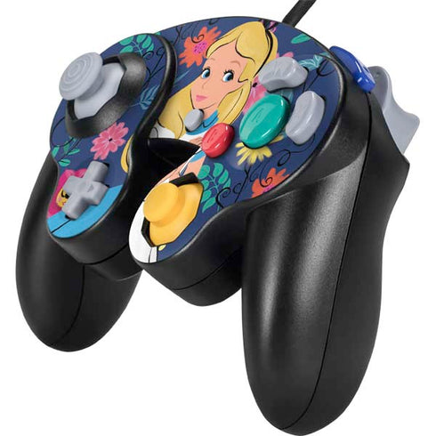 Disney Alice in Wonderland (animated) Floral Print Nintendo GameCube Controller Skin
