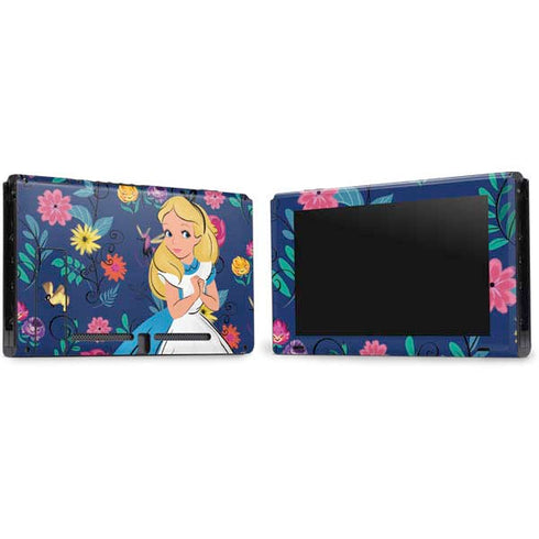 Disney Alice in Wonderland (animated) Floral Print Nintendo Switch Bundle Skin
