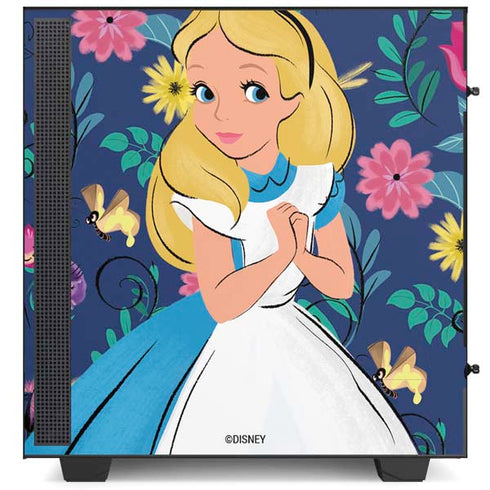 Disney Alice in Wonderland (animated) Floral Print NZXT H510 Compact ATX Mid-Tower Case Skin