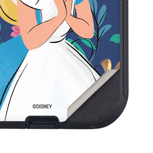 Disney Alice in Wonderland (animated) Floral Print Otterbox Defender iPhone Skin