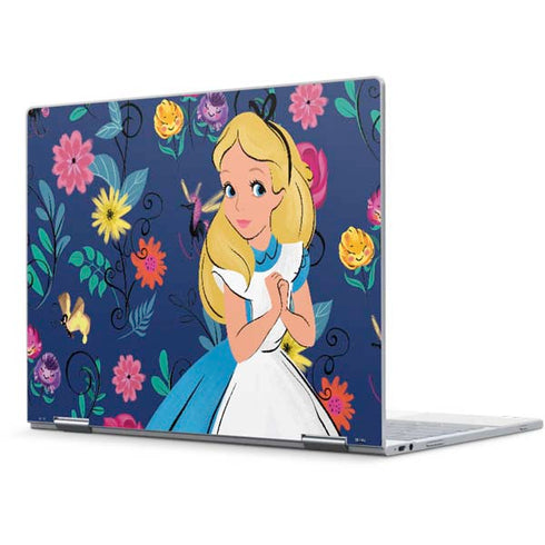 Disney Alice in Wonderland (animated) Floral Print Pixelbook Skin