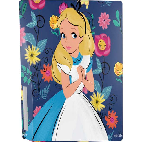 Disney Alice in Wonderland (animated) Floral Print PS5 Console Skin