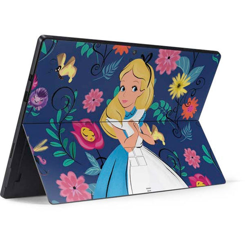 Disney Alice in Wonderland (animated) Floral Print Surface Pro 6 Skin