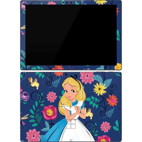 Disney Alice in Wonderland (animated) Floral Print Surface Pro 7 Skin