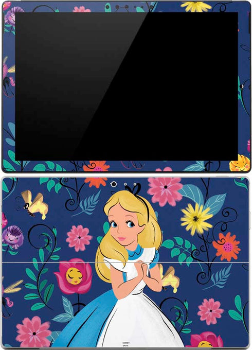 Disney Alice in Wonderland (animated) Floral Print Surface Pro (2017) Skin