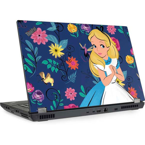 Disney Alice in Wonderland (animated) Floral Print Lenovo ThinkPad Skin