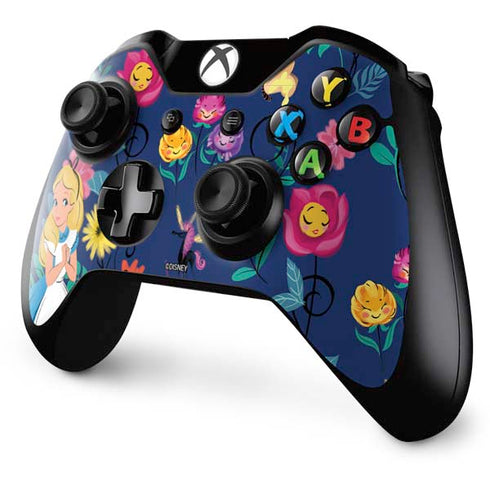 Disney Alice in Wonderland (animated) Floral Print Xbox One Controller Skin