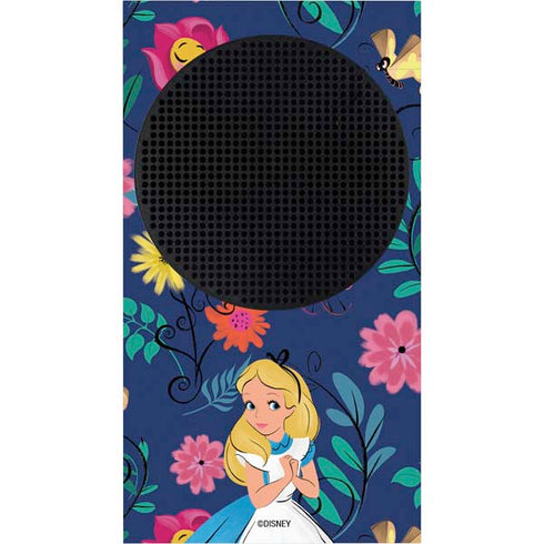 Disney Alice in Wonderland (animated) Floral Print Xbox Series S Console Skin