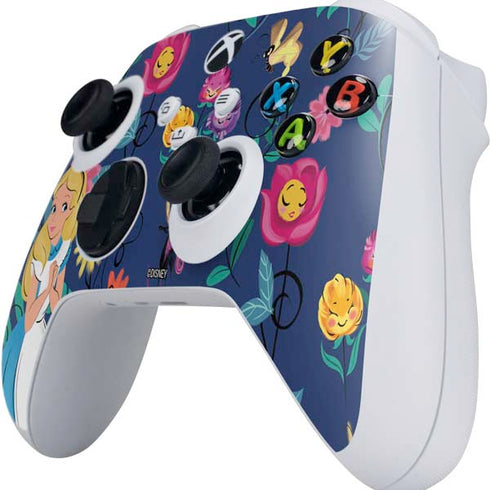 Disney Alice in Wonderland (animated) Floral Print Xbox Series S Controller Skin