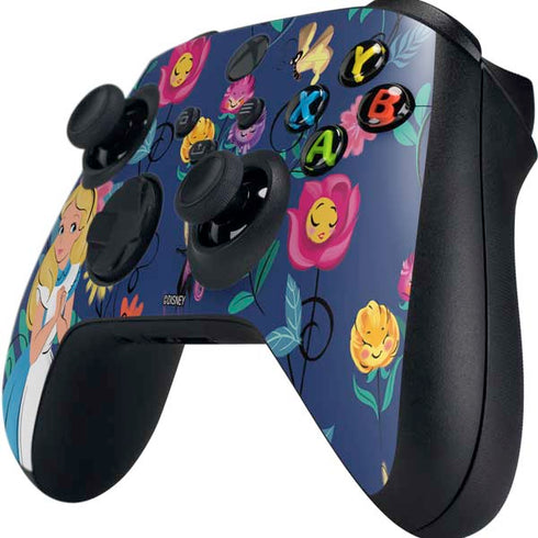 Disney Alice in Wonderland (animated) Floral Print Xbox Series X Controller Skin