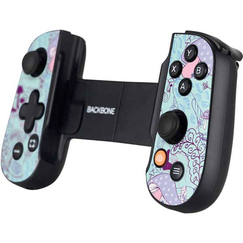 Disney Alice in Wonderland (animated) Mushrooms Print Pattern Backbone One for iPhone Game Controller Skin