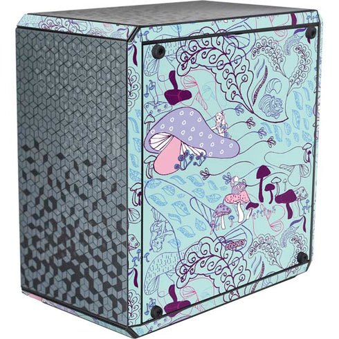Disney Alice in Wonderland (animated) Mushrooms Print Pattern Cooler Master MasterBox Q300L Mini Tower Skin