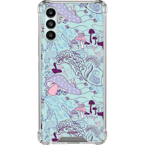Disney Alice in Wonderland (animated) Mushrooms Print Pattern Galaxy A13 5G Clear Case