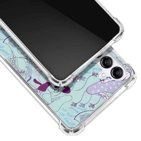 Disney Alice in Wonderland (animated) Mushrooms Print Pattern Galaxy A14 5G Clear Case