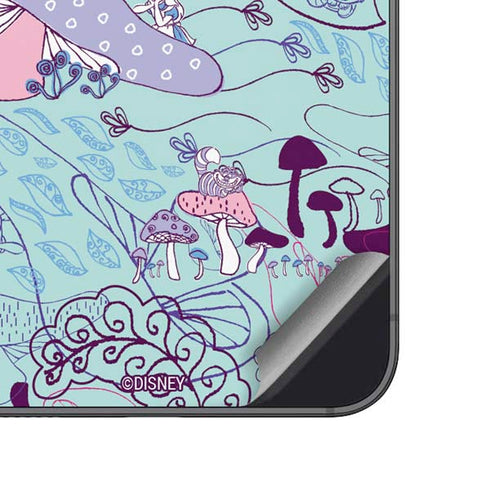 Disney Alice in Wonderland (animated) Mushrooms Print Pattern Galaxy A14 5G Skin