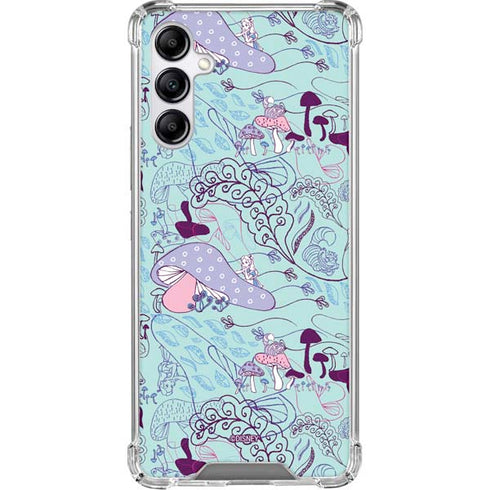 Disney Alice in Wonderland (animated) Mushrooms Print Pattern Galaxy A15 5G Clear Case