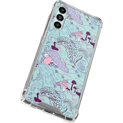 Disney Alice in Wonderland (animated) Mushrooms Print Pattern Galaxy A15 5G Clear Case