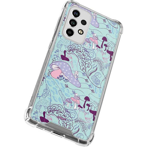 Disney Alice in Wonderland (animated) Mushrooms Print Pattern Galaxy A33 5G Clear Case